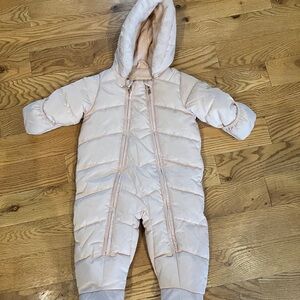 DKNY Baby Snowsuit in Soft Pink